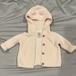 Carter's Soft Pink Baby Cardigan with Hood